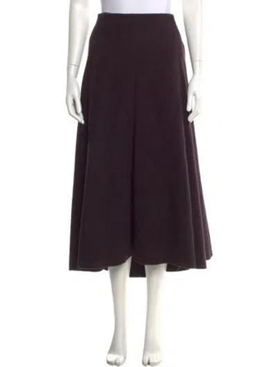 Pre-owned Gabriela Hearst Cashmere Midi Length Skirt In Purple