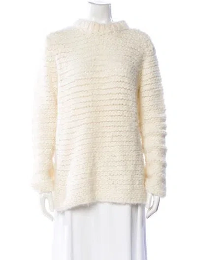 Pre-owned Gabriela Hearst Cashmere Mock Neck Sweater In Neutral