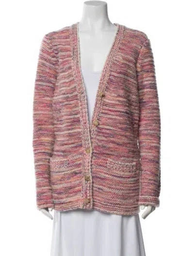 Pre-owned Gabriela Hearst Cashmere Patterned Jacket In Pink