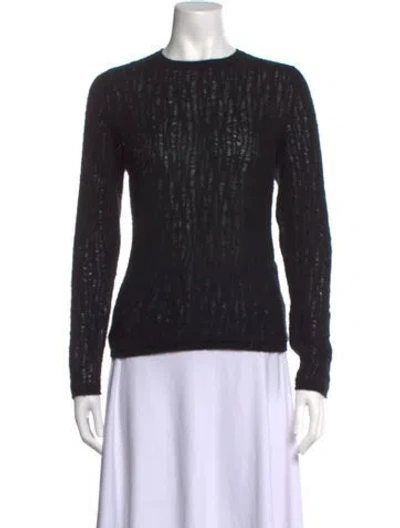 Pre-owned Gabriela Hearst Cashmere Patterned Sweater In Black