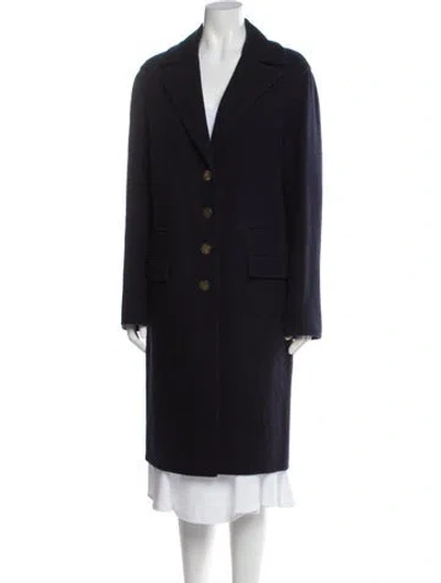Pre-owned Gabriela Hearst Cashmere Peacoat In Blue