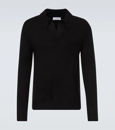 Gabriela Hearst Cashmere Polo Sweater In Black