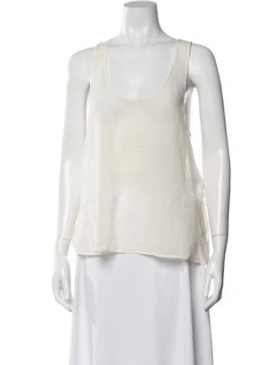 Pre-owned Gabriela Hearst Cashmere Scoop Neck Top In Neutrals