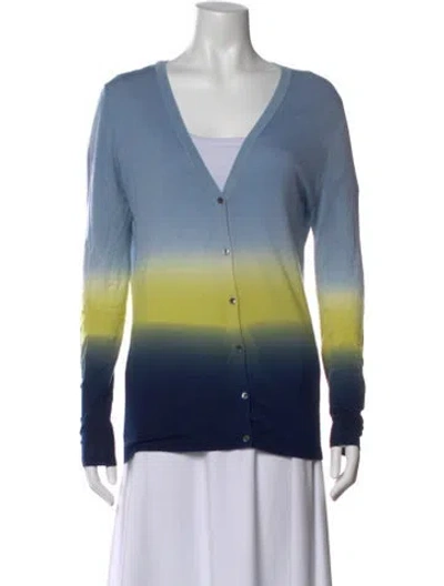 Pre-owned Gabriela Hearst Cashmere Tie-dye Print Sweater In Blue
