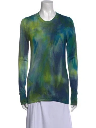 Pre-owned Gabriela Hearst Cashmere Tie-dye Print Sweater In Multi