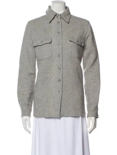 Pre-owned Gabriela Hearst Cashmere Utility Jacket In Gray