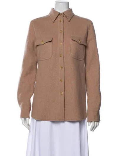 Pre-owned Gabriela Hearst Cashmere Utility Jacket In Neutral