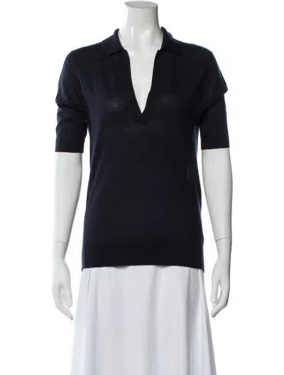 Pre-owned Gabriela Hearst Cashmere V-neck Polo In Green