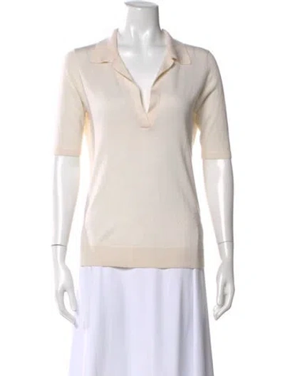 Pre-owned Gabriela Hearst Cashmere V-neck Sweater In Neutral