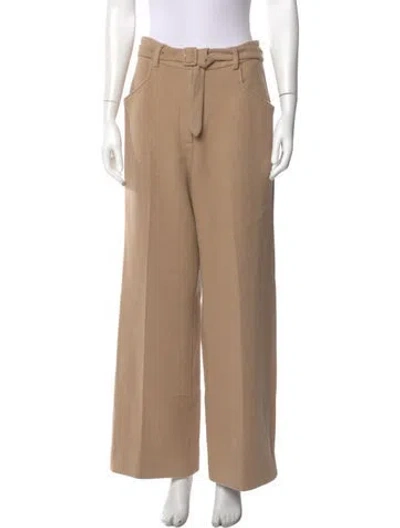 Pre-owned Gabriela Hearst Cashmere Wide Leg Pants In Neutral