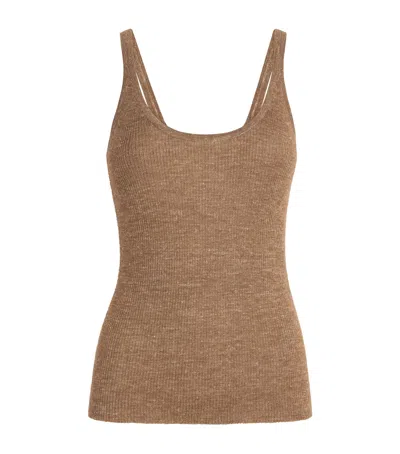 Gabriela Hearst Cashmere-silk Cinxia Tank Top In Brown