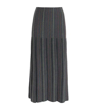 Gabriela Hearst Cashmere-silk Prism Midi Skirt In Gray