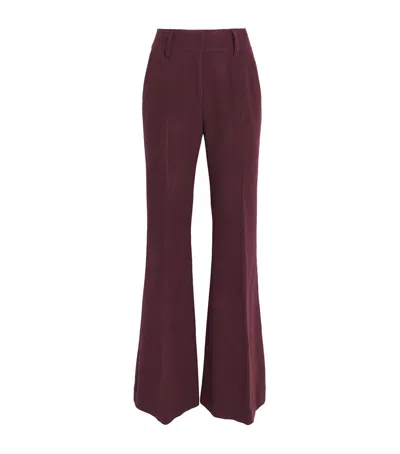 Gabriela Hearst Cashmere-wool Flared Rhein Trousers In Purple