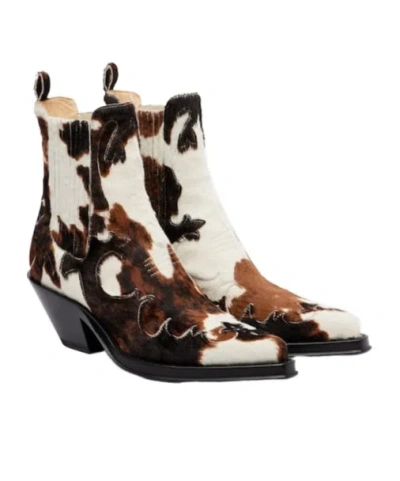 Gabriela Hearst Cassidy Calf Hair Cowboy Boots In Multi