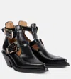 Gabriela Hearst Castro Leather Ankle Boots In Schwarz