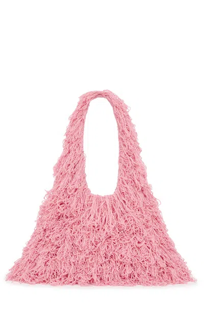 Gabriela Hearst Celeus Knit Hobo Bag In Rosa Cashmere Silk