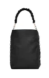 Gabriela Hearst Chain Tote Bag In Black Textured Leather In Black