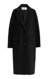 Gabriela Hearst Charles Coat In Chocolate Recycled Cashmere Boucle In Black