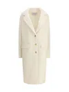 Gabriela Hearst Charles Coat In Ivory Recycled Cashmere Boucle In Neutral