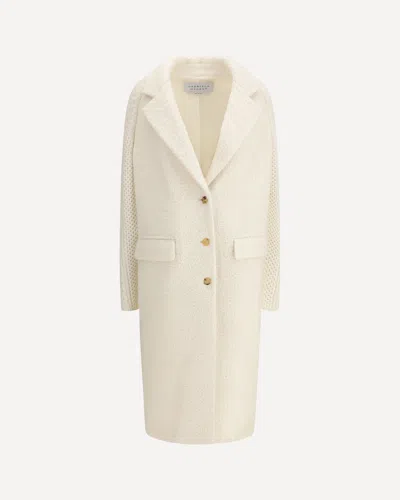 Gabriela Hearst Cable-knit Charles Coat In Neutral