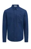 Gabriela Hearst Cholul Shirt In Recycled Cotton Linen Denim In Denim