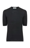 Gabriela Hearst Chryse Knit T-shirt In Black Cashmere Silk With Hemp In Black
