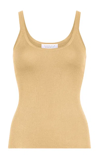 Gabriela Hearst Cinxia Cashmere-silk Tank Top In Yellow