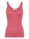 Gabriela Hearst Cinxia Fine-ribbed Tank Top In Pink