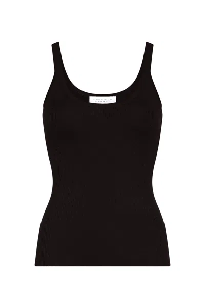 Gabriela Hearst Cinxia Knit Tank Top In Black Cashmere Silk