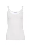 Gabriela Hearst Cinxia Knit Tank Top In Ivory Cashmere Silk With Hemp In Yellow