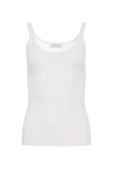 Gabriela Hearst Cinxia Knit Tank Top In Ivory Cashmere Silk With Hemp In Yellow