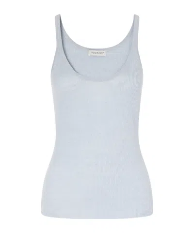 Gabriela Hearst Cinxia Ribbed Cashmere Blend Vest In Gray
