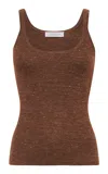 Gabriela Hearst Cinxia Wool-silk Tank Top In Brown