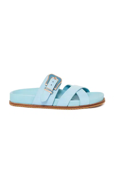 Gabriela Hearst Circe Flat In Blue