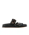 Gabriela Hearst Circe Leather Slides In Black