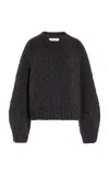 GABRIELA HEARST CLARISSA KNIT SWEATER IN CHARCOAL WELFAT CASHMERE