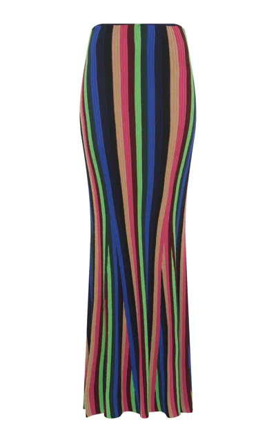 Gabriela Hearst Clarity Cashmere-silk Striped Skirt