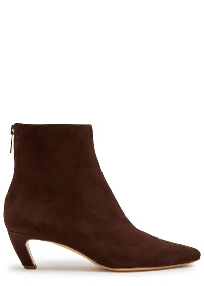 Gabriela Hearst Clayton 50 Suede Ankle Boots In Brown