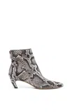 Gabriela Hearst Clayton Ankle Boot In Black And White Inversa™ Python Skin In Multi