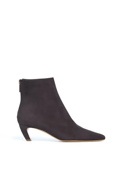 Gabriela Hearst Clayton Ankle Boot In Chocolate Suede