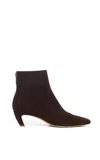 Gabriela Hearst Clayton Ankle Boot In Dark Chocolate Suede In Brown