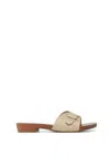 Gabriela Hearst Clover Slide Sandal In Cream Leather Jute
