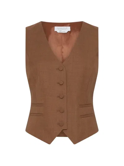 Gabriela Hearst Coleridge Button-fastening Vest In Brown