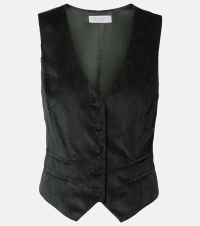 Gabriela Hearst Coleridge Cotton Corduroy Vest In Green