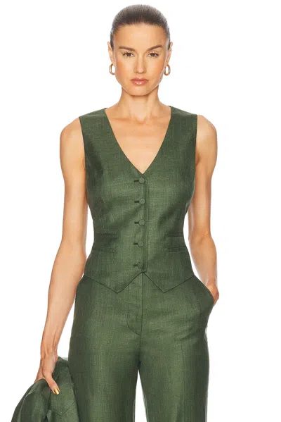 Gabriela Hearst Coleridge Vest In Green