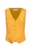 Gabriela Hearst Coleridge Vest In Cadmium Yellow Virgin Wool In Cadmium Yellow