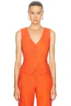 Gabriela Hearst Coleridge Single-breasted Vest In Spice