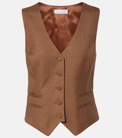 Gabriela Hearst Coleridge Wool And Silk Vest In Brown