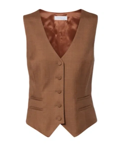 Gabriela Hearst Coleridge Wool And Silk Vest In Brown