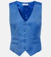 Gabriela Hearst Coleridge Wool-blend Vest In Blue